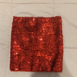 Sequin Red tube top
